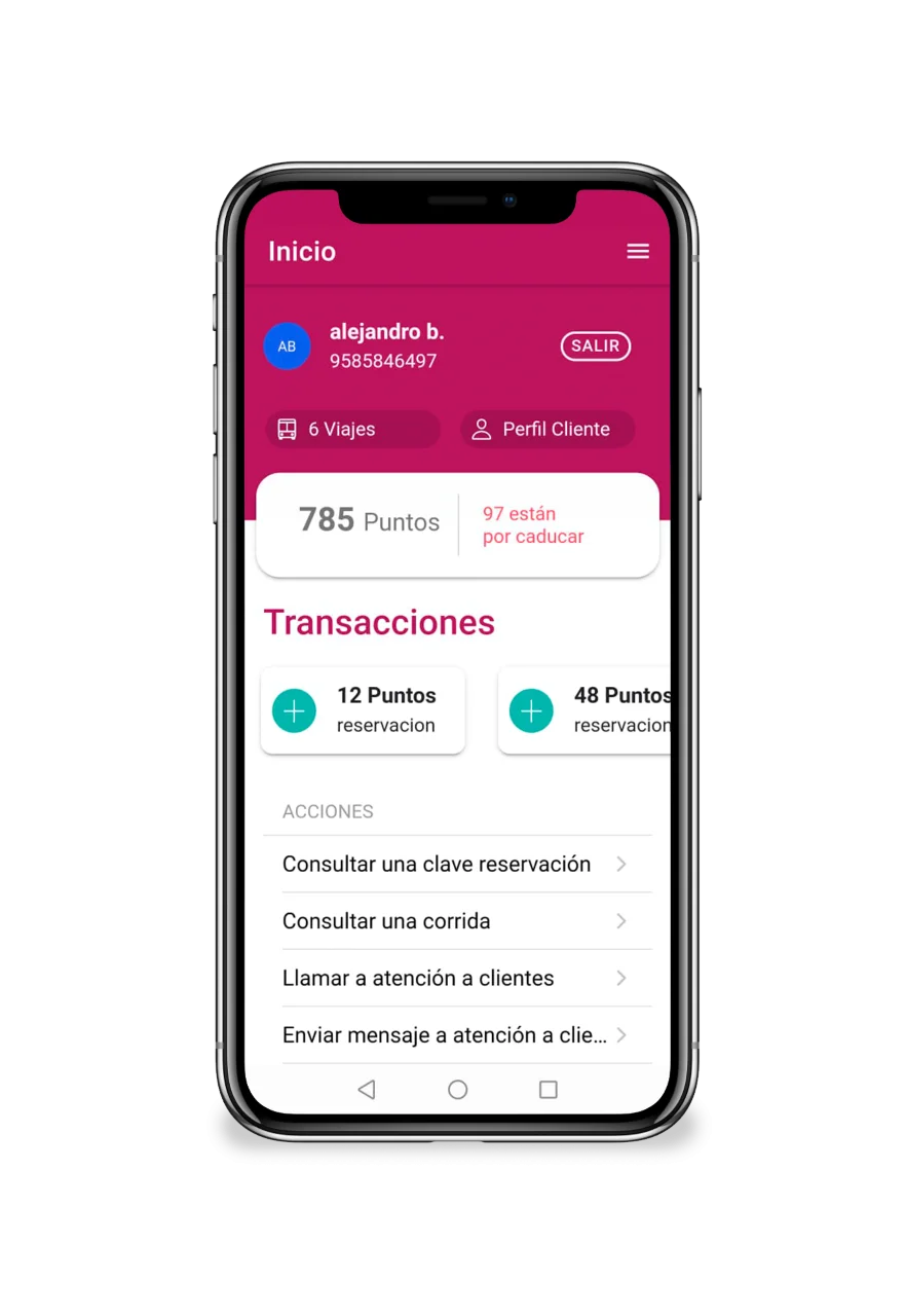 App de lealtad para pasajeros CBus REWARDS