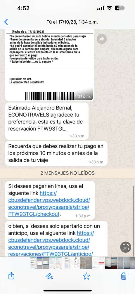 notificaciones de whatsapp cbus