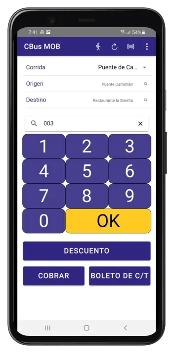 CBus MOB — app de venta offline de boletos a bordo de la unidad